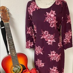 NWOT. Mid-length floral printed dress